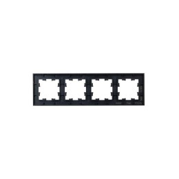 Рамка 4-м BRITE РУ-4-2-Бр стекло черн. матов. IEK BR-M42-G-31-K02