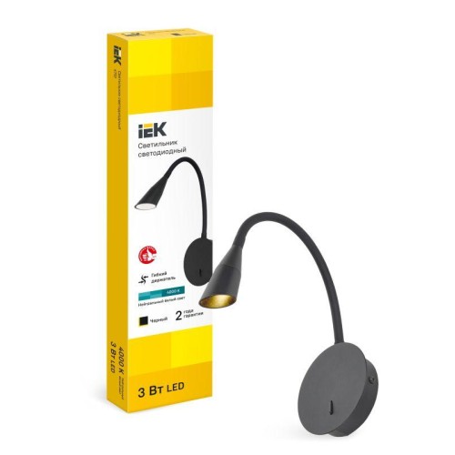 Светильник светодиодный 4701 настенный 3Вт 4000К IP20 черн. IEK LT-DBB0-4701-03-30-K02