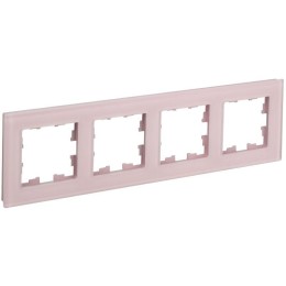 Рамка 4-м BRITE РУ-4-2-Бр стекло розовый матов. IEK BR-M42-G-31-K14