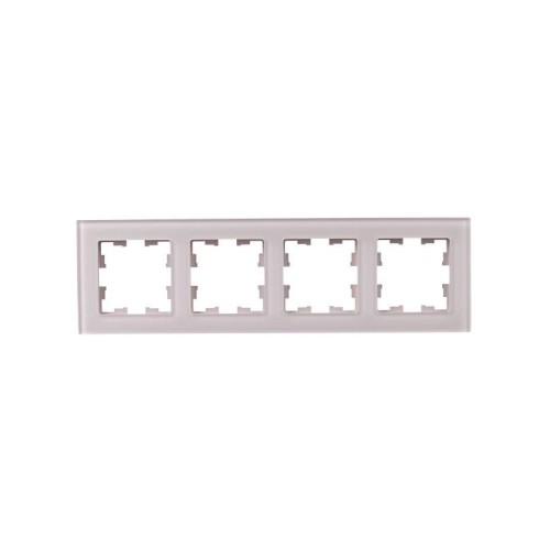 Рамка 4-м BRITE РУ-4-2-Бр стекло розовый матов. IEK BR-M42-G-31-K14