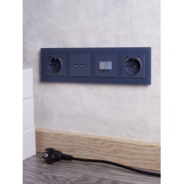 Рамка 4-м BRITE РУ-4-2-Бр стекло маренго матов. IEK BR-M42-G-31-K35