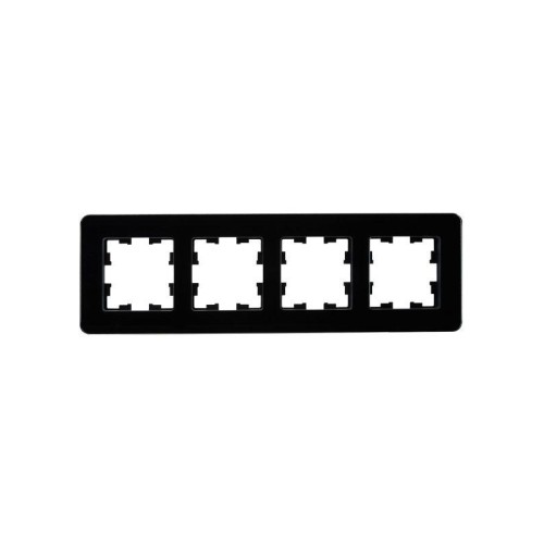 Рамка 4-м BRITE РУ-4-2-Бр стекло черн. RE IEK BR-M42-G-41-K02