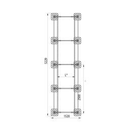 Конструкция опорная для установки оборудования TECHNORAPTOR FOOT 1200х5000 тип 1 HD КМ TR0227