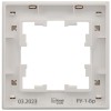Рамка 1-м BRITE РУ-1-Бр бел. рифленый IEK BR-M12-51-K01