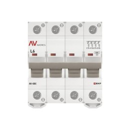 Выключатель автоматический модульный 4п L 6А 6кА AV-6 DC AVERES EKF mcb6-DC-4-06L-av