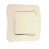 Переключатель проходной 1-кл. СП Lillium 10А IP20 крем./крем. Makel 70205