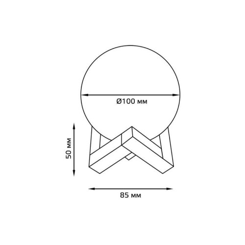 Светильник светодиодный настольный 3D Луна 1Вт 2700-5000К 100лм 5В аккум. Li-ion 450мА.ч бел. GAUSS