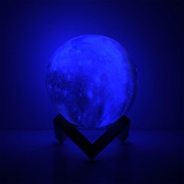 Светильник светодиодный настольный 3D Луна 1Вт 100лм 5В аккум. Li-ion 450мА.ч RGB многоцветн. GAUSS