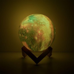 Светильник светодиодный настольный 3D Луна 1Вт 100лм 5В аккум. Li-ion 450мА.ч RGB многоцветн. GAUSS