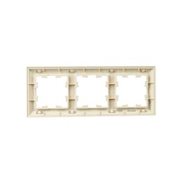 Рамка 3-м BRITE РУ-3-Бр беж./жемчуж. IEK BR-M32-12-1-K10