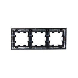 Рамка 3-м BRITE РУ-3-Бр хром/черн. IEK BR-M32-12-2-K23