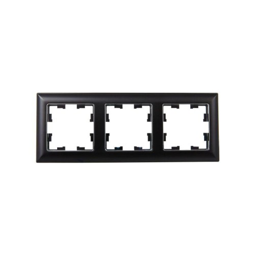 Рамка 3-м BRITE РУ-3-Бр хром/черн. IEK BR-M32-12-2-K23