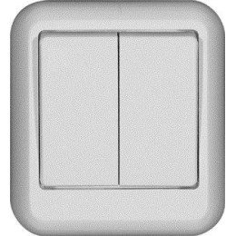 Выключатель 2-кл. ОП Прима 10А IP20 бел. (опт. упак.) SchE VA5U-214-B