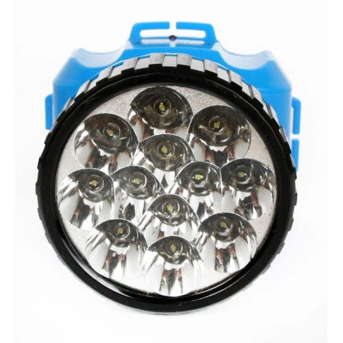 Фонарь аккумуляторный налобный LED5361 12LED 2 режима 220В пластик. голуб. (бокс) Ultraflash 12420