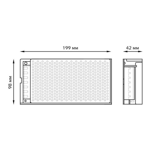 Блок питания для светодиодной ленты Black 150Вт 12В IP20 (драйвер) GAUSS 202003150