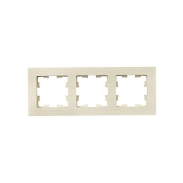 Рамка 3-м BRITE РУ-3-Бр беж. рифленый IEK BR-M32-51-K10