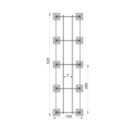 Конструкция опорная для установки оборудования TECHNORAPTOR FOOT 1200х5000 тип 2 HD КМ TR0228