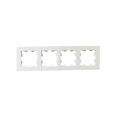 Рамка 4-м BRITE РУ-4-Бр бел. рифленый IEK BR-M42-51-K01