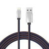 Кабель USB для iPhone 5/6/7 моделей шнур в джинс. оплетке Rexant 18-4248