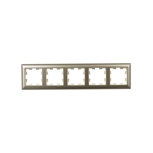 Рамка 5-м BRITE РУ-5-Бр беж./шампань IEK BR-M52-12-3-K10