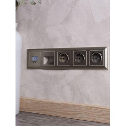 Рамка 5-м BRITE РУ-5-Бр беж./шампань IEK BR-M52-12-3-K10