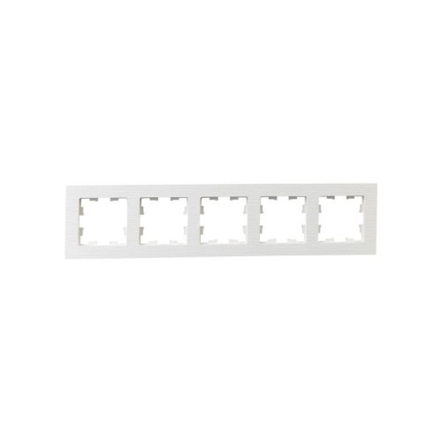 Рамка 5-м BRITE РУ-5-Бр бел. рифленый IEK BR-M52-51-K01