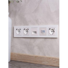 Рамка 5-м BRITE РУ-5-Бр бел. рифленый IEK BR-M52-51-K01