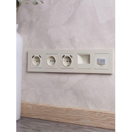 Рамка 5-м BRITE РУ-5-Бр беж. рифленый IEK BR-M52-51-K10