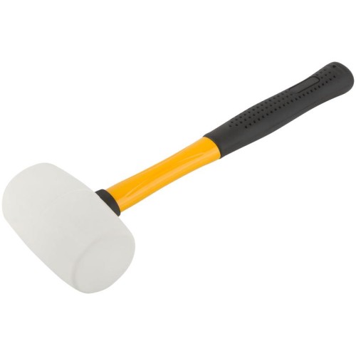 Киянка 60мм 450г фибергласовая ручка резинов. бел. FIT 45503