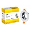 Светильник 4106 встраиваемый поворотный GU10 бел./хром пласт. IEK LT-UVB0-4106-GU10-1-K23