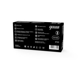 Блок питания для светодиодной ленты Black 250Вт 12В IP20 (драйвер) GAUSS 202003250