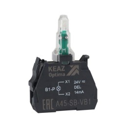 Блок световой OptiSignal D22 A45-SB-VB5 желт. 24 В AC/DC с защитой от наводок ZBVB5 КЭАЗ 362247