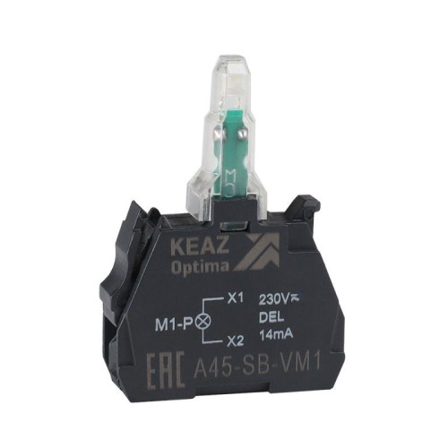 Блок световой OptiSignal D22 A45-SB-VM3 зел. 110-230 В AC/DC с защитой от наводок ZBVM3 КЭАЗ 362250