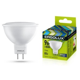 Лампа светодиодная LED-JCDR-9W-GU5.3-6K 9Вт JCDR рефлектор 6500К холод. бел. GU5.3 180-240В Ergolux