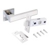 Комплект ручка и защелка АРТ "ЛАНА" CP/W+L45-8 CP (86211/S45) хром/бел. Аллюр 15713