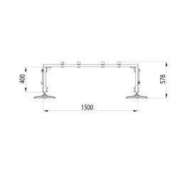 Конструкция опорная для установки оборудования TECHNORAPTOR FOOT 1500х1000 тип 2 HD КМ TR0230