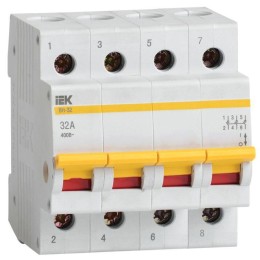 Выключатель нагрузки (мини-рубильник) 4п 32А ВН-32 KARAT IEK MNV10-4-032