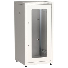 Шкаф сетевой LINEA E 18U 600х600мм стекл. передняя дверь задняя металлическая сер. ITK LE35-18U66-GM