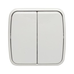 Выключатель 2-кл. ОП Минск 10А IP20 бел. Basic EKF EGV10-023-10