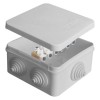 Коробка распределительная ОП 84х84х45мм IP54 с клемм. 7 выходов 3 гермоввода 10А 6 контактов крышка