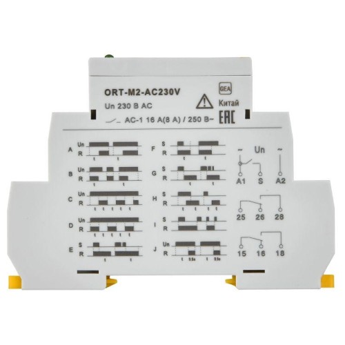 Реле времени многофункц. ORT 2 контакта 230В AC IEK ORT-M2-AC230V