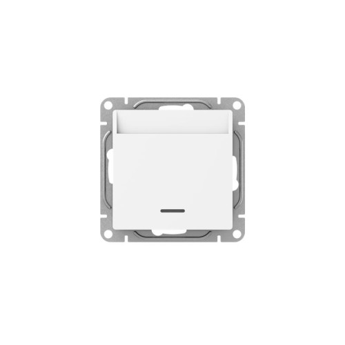 Выключатель карточный Эпика с подсветкой механизм бел. EKF UP1-SWW-card