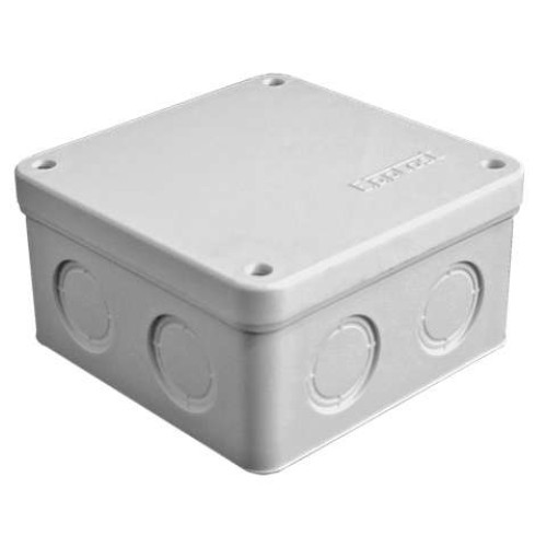Коробка распределительная ОП 105х105х56мм IP54 7 выходов без гермовводов крышка на винтах сер. Eppla