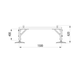 Конструкция опорная для установки оборудования TECHNORAPTOR FOOT 1500х1500 тип 2 HD КМ TR0232