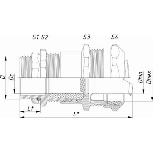 Ввод кабельный ВК-НС-М20-12-МР15 IP66/IP67/IP68 ГОФРОМАТИК zeta30055