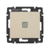 Переключатель проходной 1-кл. СП Valena 10А IP31 250В с зел. индикацией механизм сл. кость Leg 77432