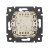 Переключатель проходной 1-кл. СП Valena 10А IP31 250В с зел. индикацией механизм сл. кость Leg 77432