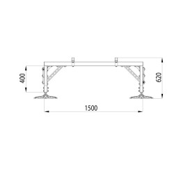 Конструкция опорная для установки оборудования TECHNORAPTOR FOOT 1500х1500 тип 3 HD КМ TR0233