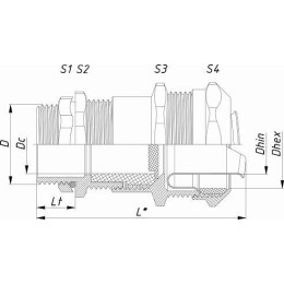 Ввод кабельный ВК-НС-М50-38-МР50 IP66/IP67/IP68 ГОФРОМАТИК zeta30067