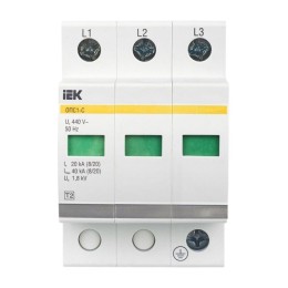 Ограничитель перенапряжения ОПС1-C 3P KARAT IEK MOP20-3-C